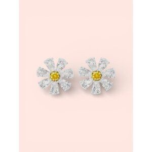 Daisy Stud Earrings | CZ Flower | Silver | Amanda Blu